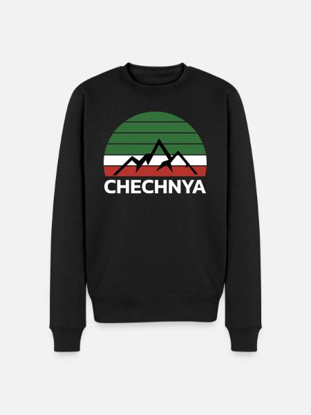 Chechnya Chechen Tschetschenien Tschetschene Flag - Men's Premium Organic Jumper - black