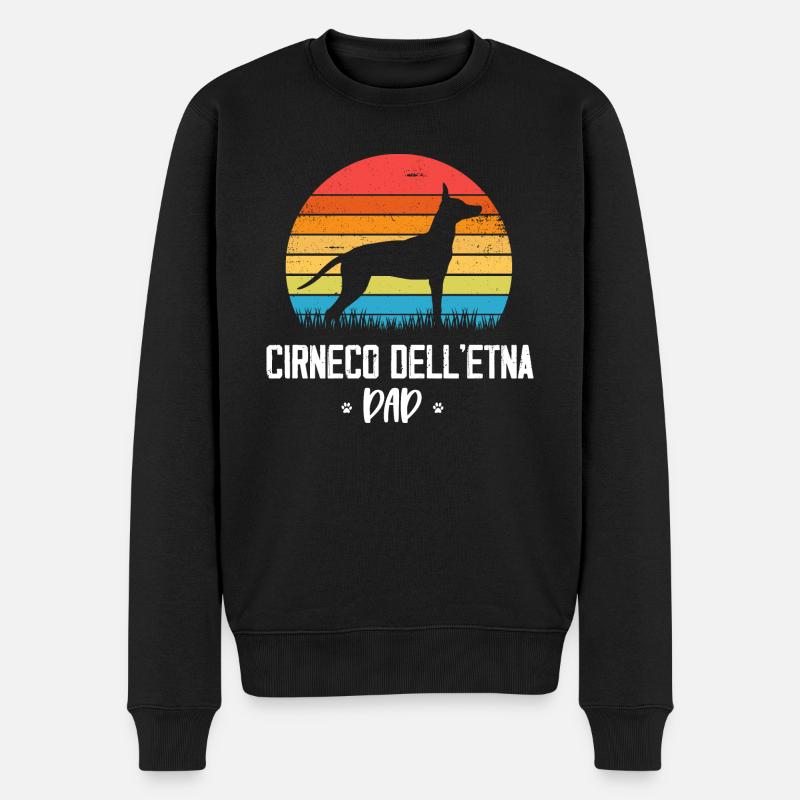 Cirneco dell Etna - Pull Premium bio Homme - noir