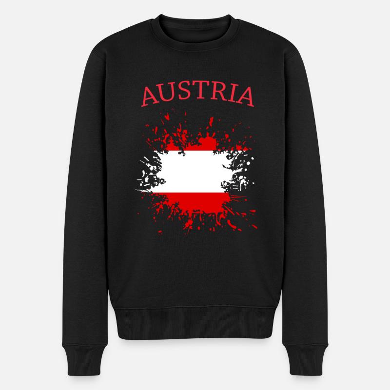 Austria - Männer Premium Bio Pullover - Schwarz