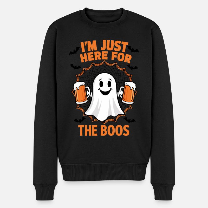 Lustige Bier Geist - Männer Premium Bio Pullover - Schwarz