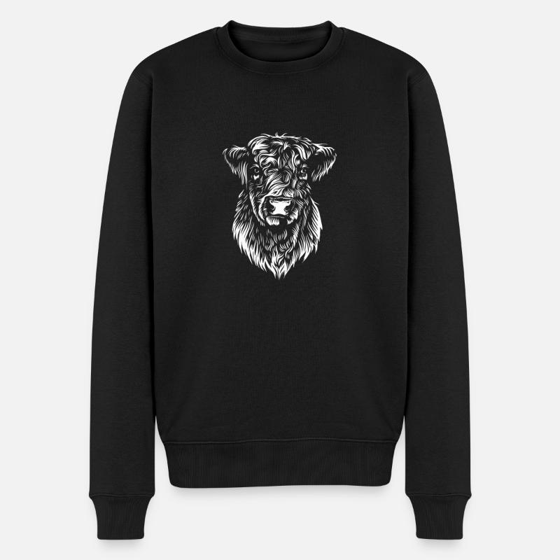 vache - Pull Premium bio Homme - noir