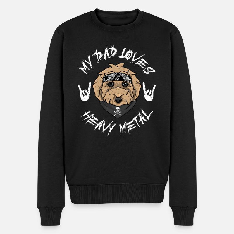 DOODLE - Männer Premium Bio Pullover - Schwarz