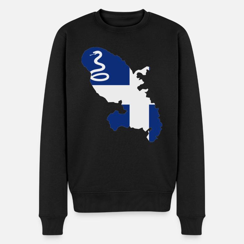 Stadtplan von Martinique - Männer Premium Bio Pullover - Schwarz