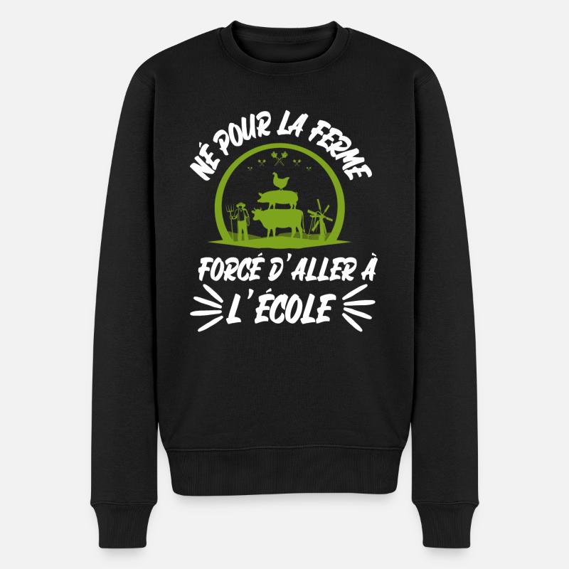 né pour la ferme - Pull Premium bio Homme - noir