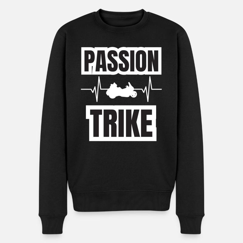 passion trike - Pull Premium bio Homme - noir