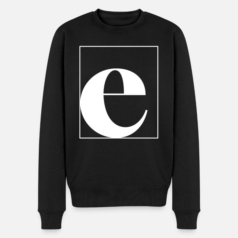 Lettre alphabet e - Pull Premium bio Homme - noir