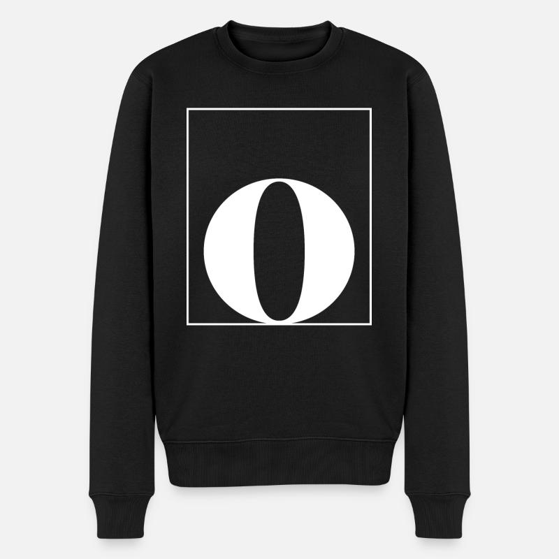 Lettre alphabet o - Pull Premium bio Homme - noir