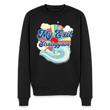Beach Waves Relaxing Vacation Sunset Summer - Männer Premium Bio Pullover - Schwarz - Vorne - Nico (187cm)
