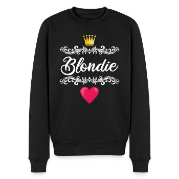 Blondie Brownie - Männer Premium Bio Pullover - Schwarz - Vorne - Nico (187cm)