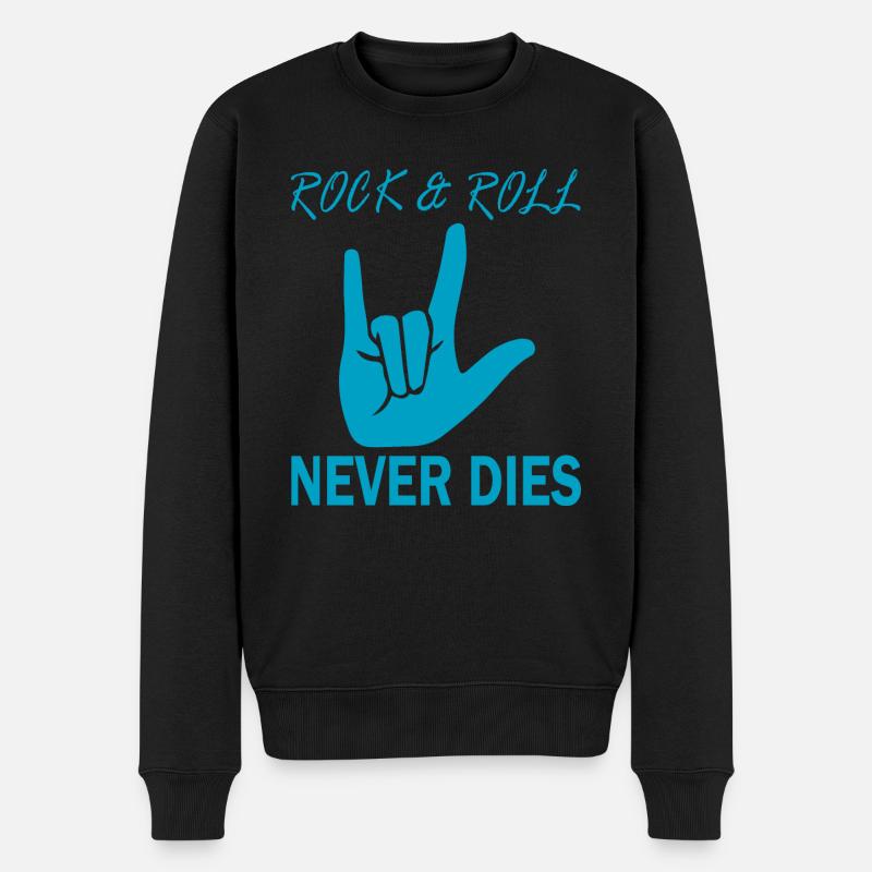 Rock Musik Rock and Roll - Pull Premium bio Homme - noir