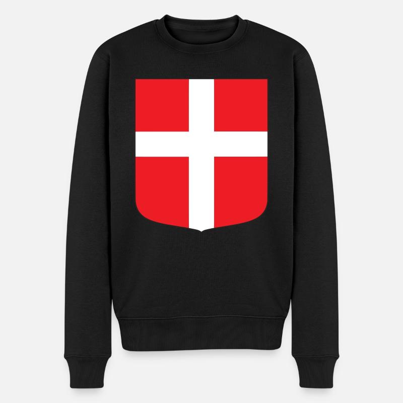 Danmark - Økologisk premium-sweatshirt til mænd - sort