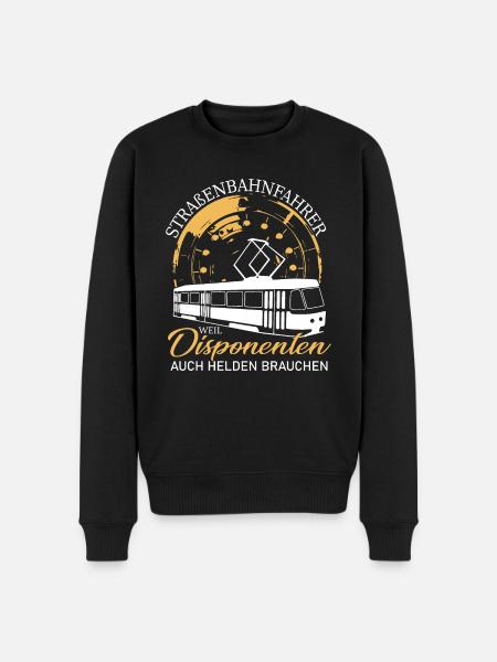 Straßenbahnfahrer Straßenbahn Sprüche Geschenk - Männer Premium Bio Pullover - Schwarz