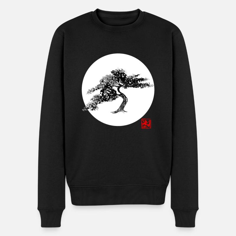 Bonsai - Männer Premium Bio Pullover - Schwarz