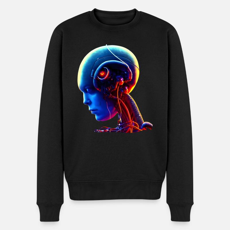 La singularité arrive - Pull Premium bio Homme - noir