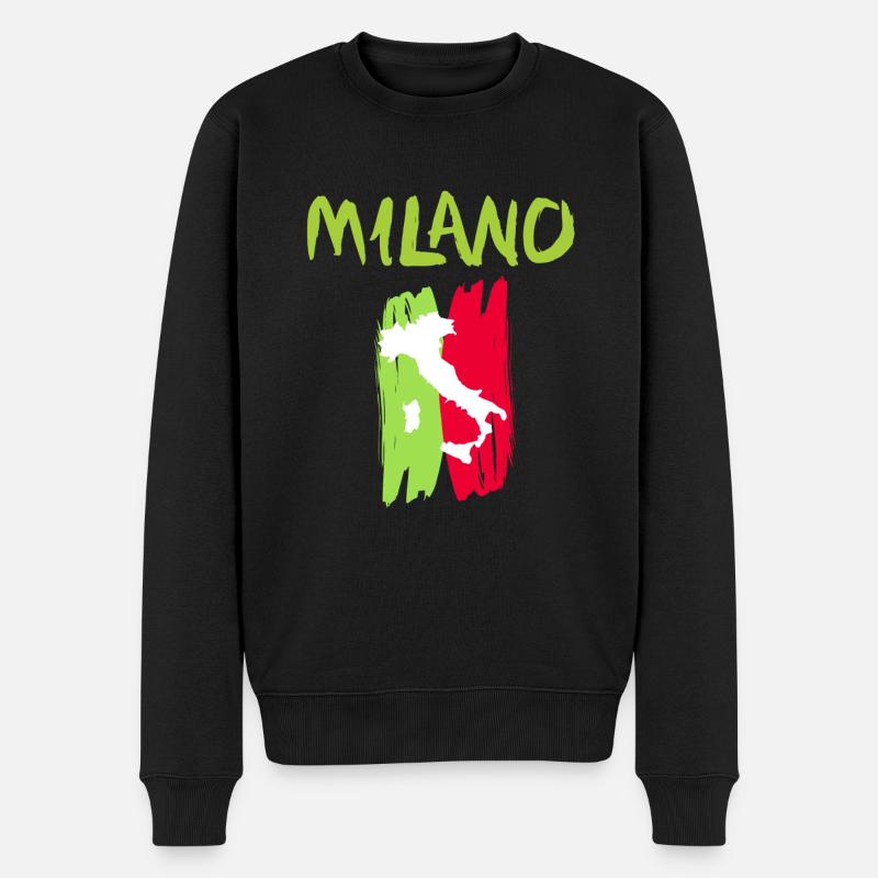 Milano - Männer Premium Bio Pullover - Schwarz