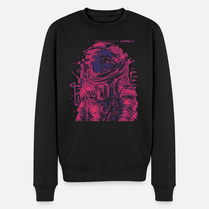 Astronaut - Männer Premium Bio Pullover - Schwarz