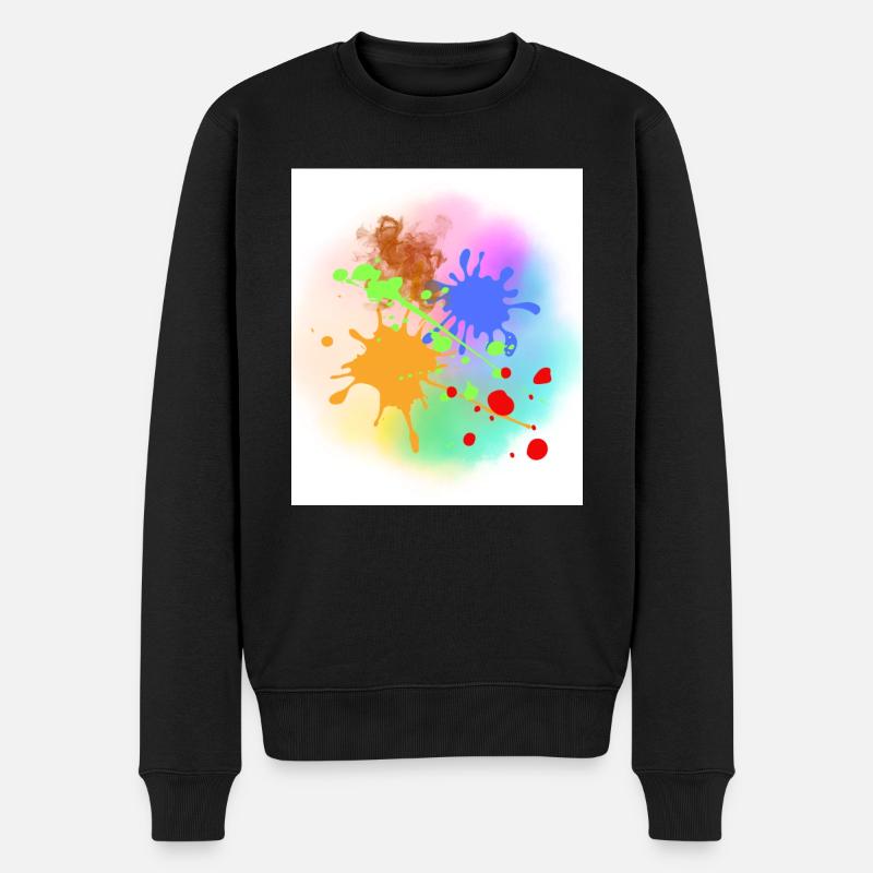 Des touches de couleur - Pull Premium bio Homme - noir
