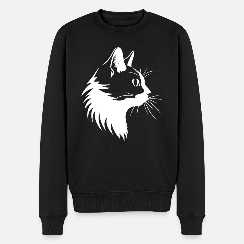 Chat, Motif De Chat - Pull Premium bio Homme - noir