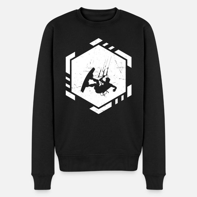 Kitesurf Kitesurfen Kitesurfing Kitesurfer - Pull Premium bio Homme - noir