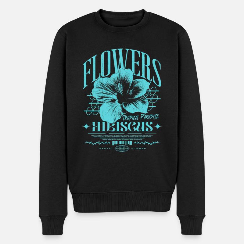 Fleur d’hibiscus Fleur d’hibiscus - Pull Premium bio Homme - noir