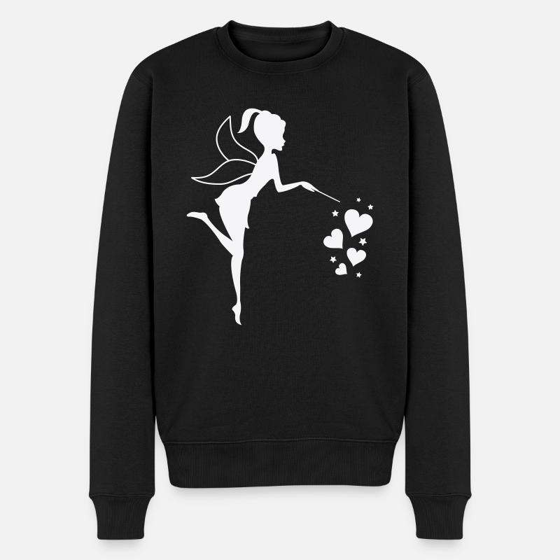 Coeurs d’elfes féeriques - Pull Premium bio Homme - noir