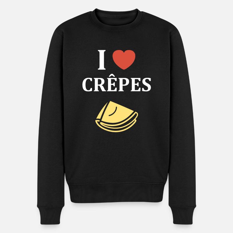 crêpe - Pull Premium bio Homme - noir