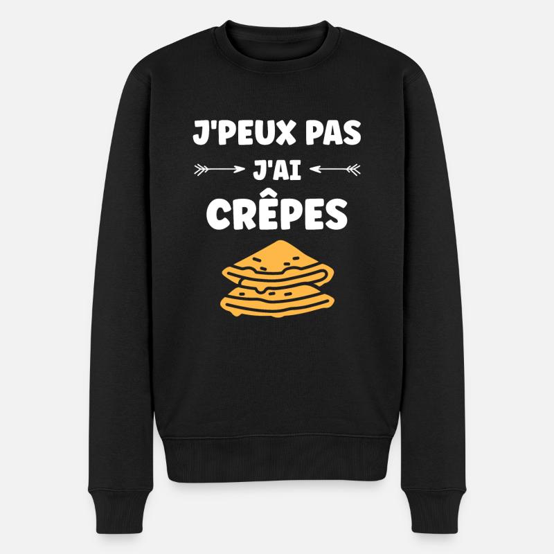 crêpe - Pull Premium bio Homme - noir