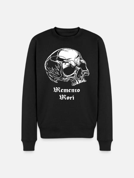 Memento Mori skull - Men's Premium Organic Jumper - black