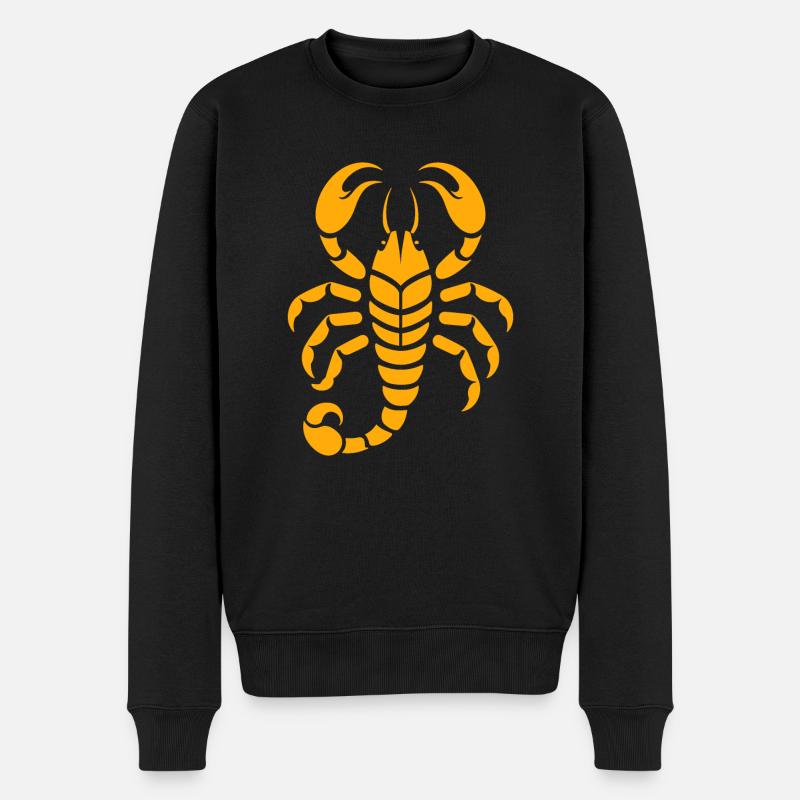 Skorpion - Männer Premium Bio Pullover - Schwarz