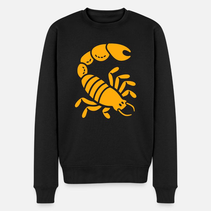 Skorpion - Männer Premium Bio Pullover - Schwarz