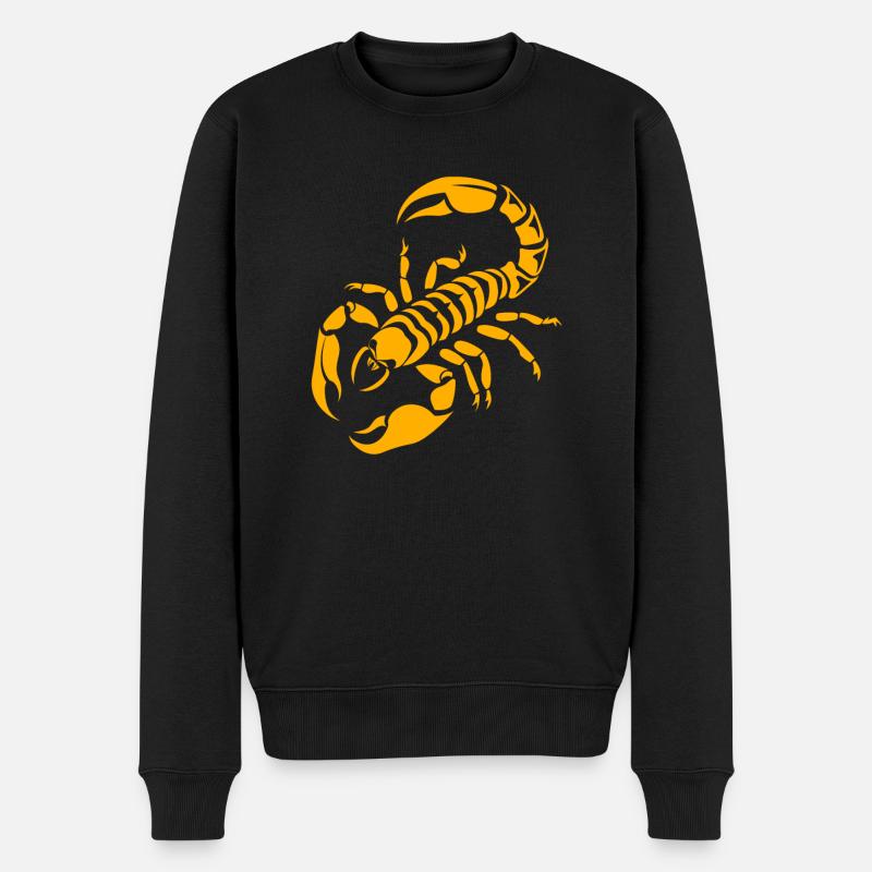 Skorpion - Männer Premium Bio Pullover - Schwarz