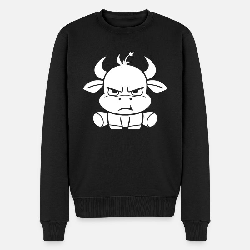 Stier - Männer Premium Bio Pullover - Schwarz