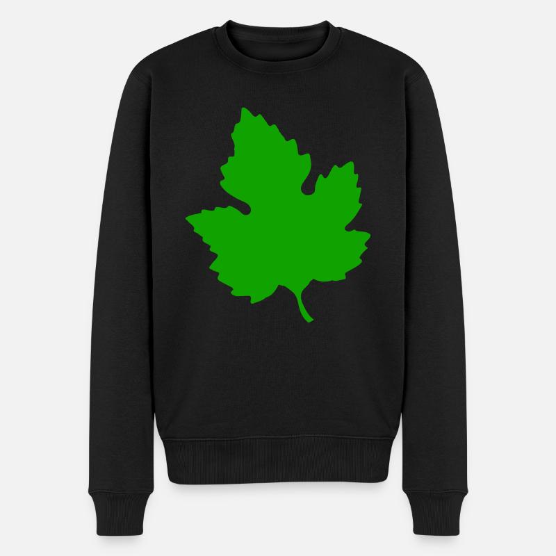blatt - Männer Premium Bio Pullover - Schwarz