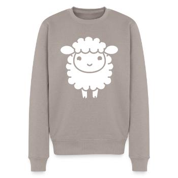 Lamb - Men's Premium Organic Jumper - taupe - Front - Nico (187cm)