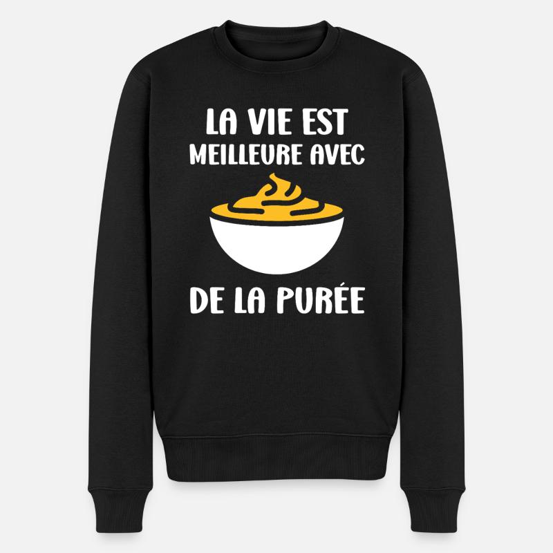 Purée - Pull Premium bio Homme - noir