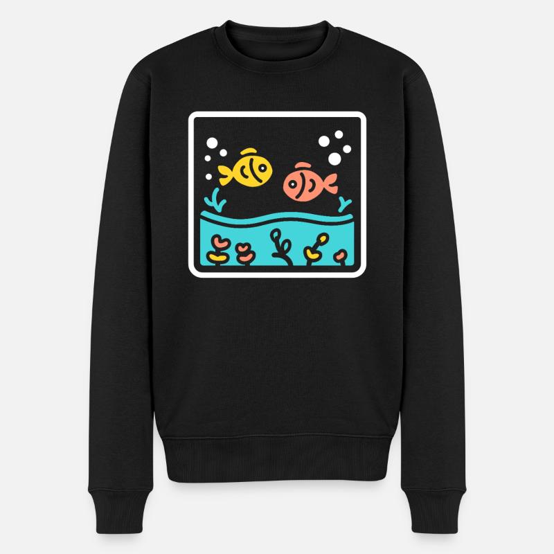 aquarium - Pull Premium bio Homme - noir