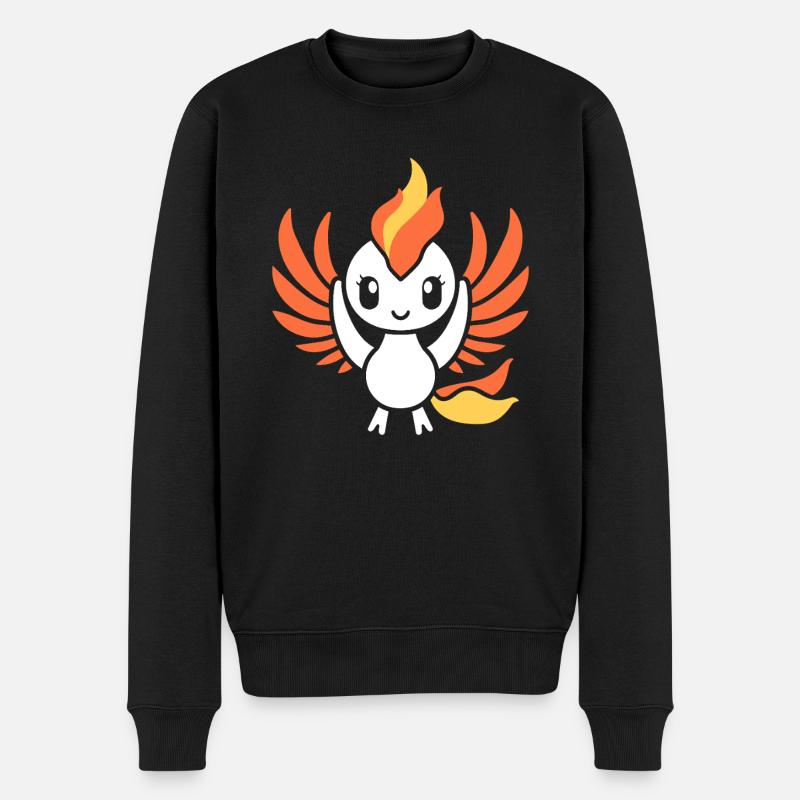 Phönix - Männer Premium Bio Pullover - Schwarz