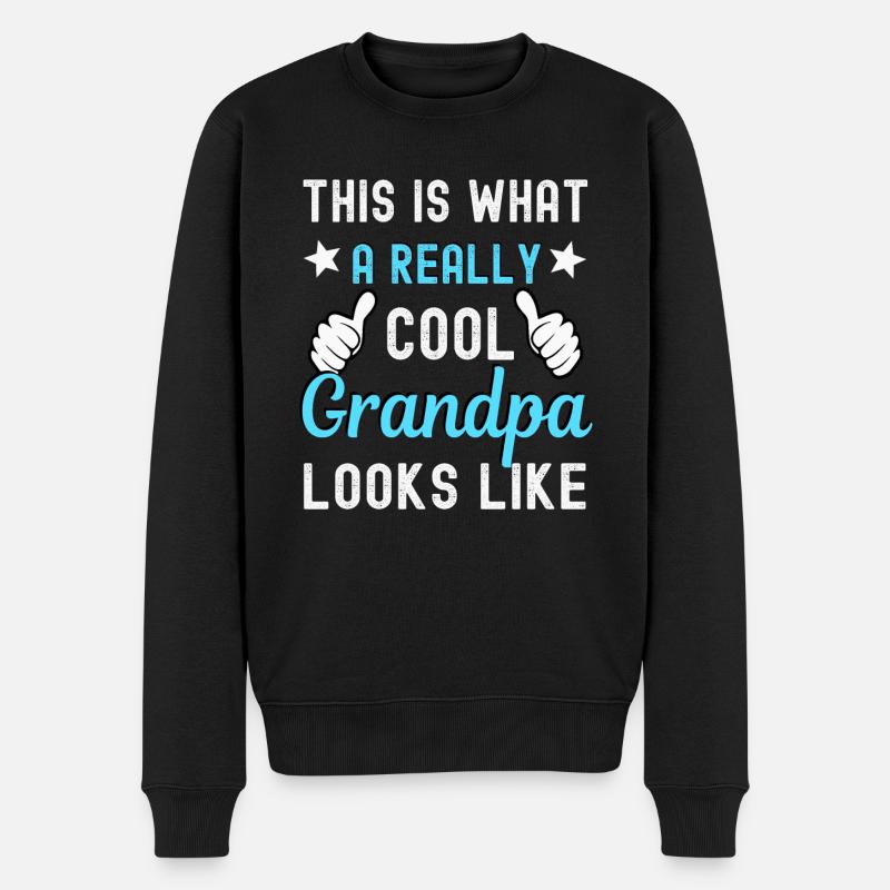 Bedstefar Bedstefar Bedstefar - Økologisk premium-sweatshirt til mænd - sort