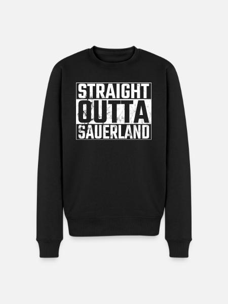 Straight Outta Sauerland Sauerländer - Men's Premium Organic Jumper - black