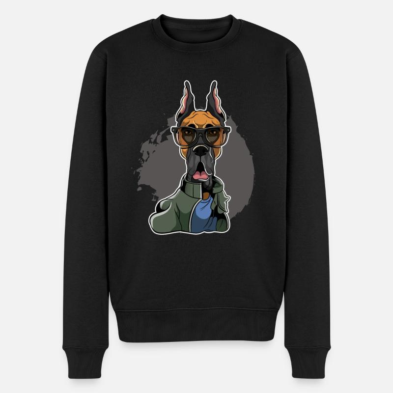 Great Dane - Dogue Allemand - Pull Premium bio Homme - noir