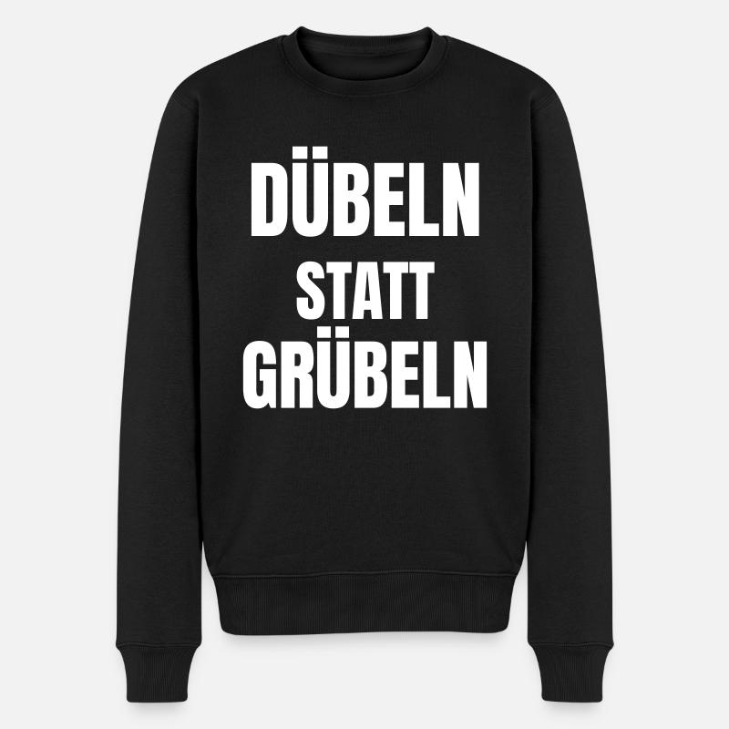 Doweling instead of brooding! - Men's Premium Organic Jumper - black