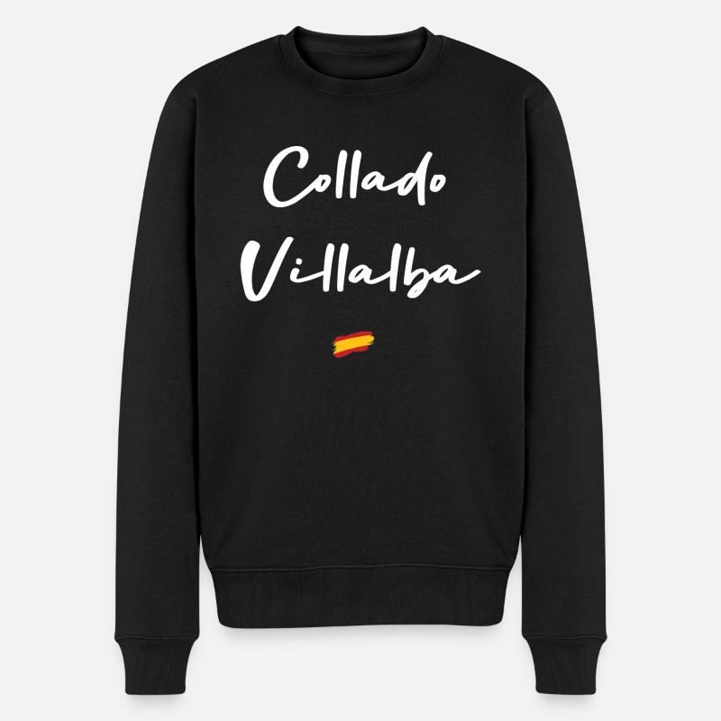Collado Villalba - Männer Premium Bio Pullover - Schwarz