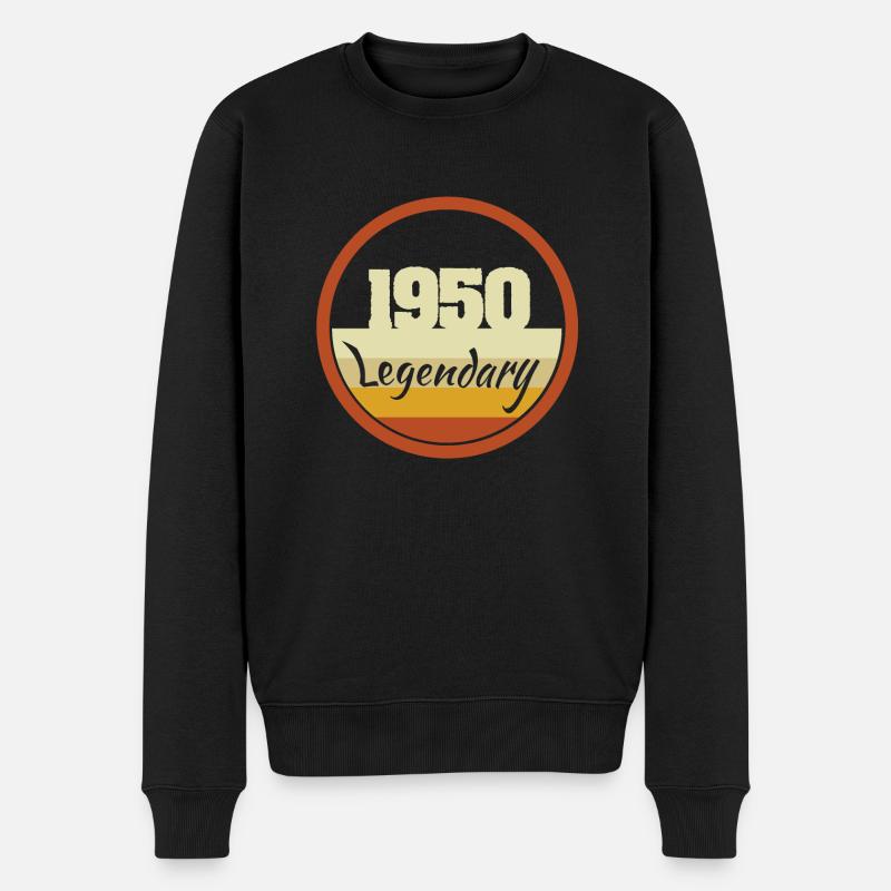 1950 - Männer Premium Bio Pullover - Schwarz