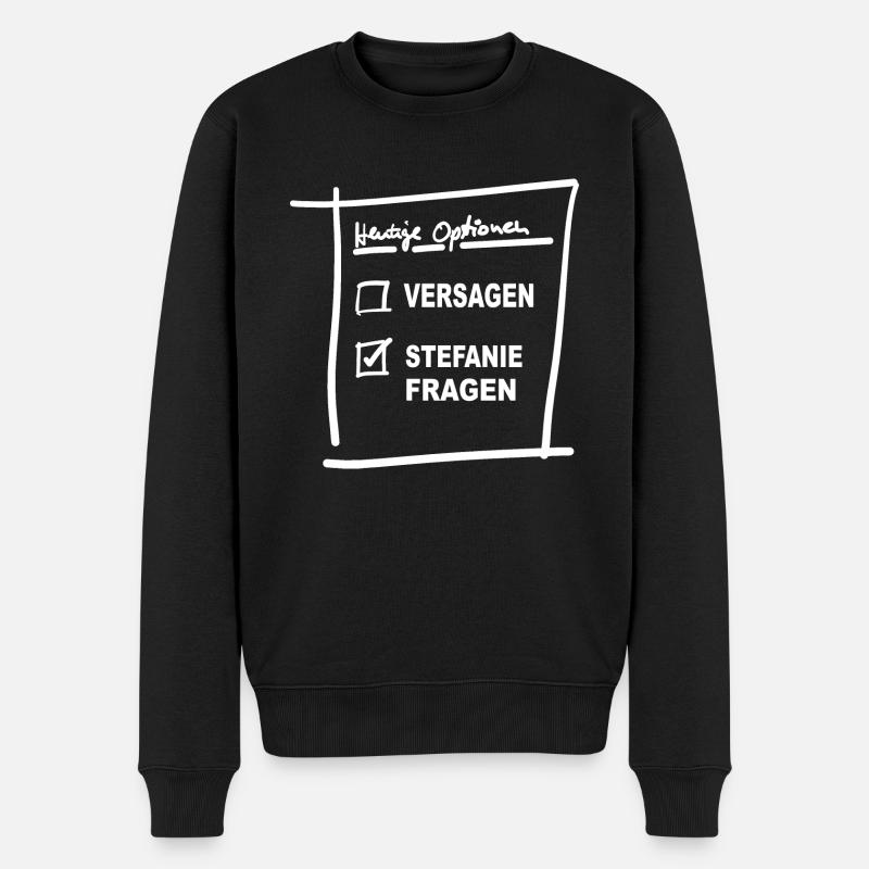 Stefanie - Männer Premium Bio Pullover - Schwarz