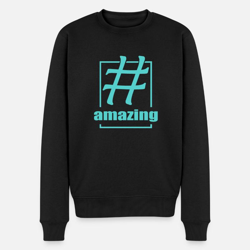 amazing - Männer Premium Bio Pullover - Schwarz