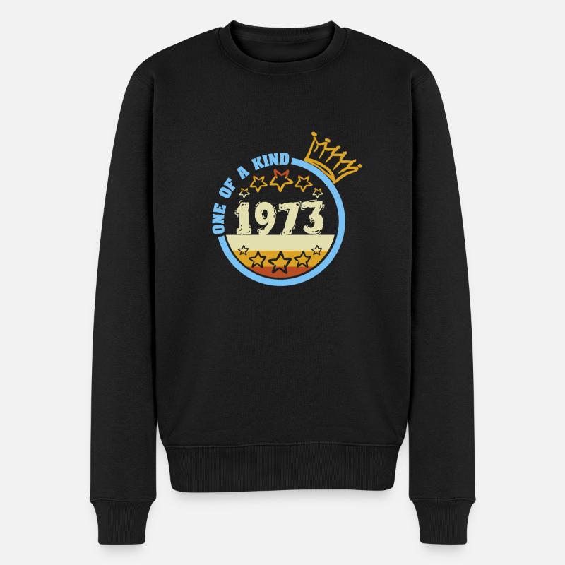 1973 - Männer Premium Bio Pullover - Schwarz