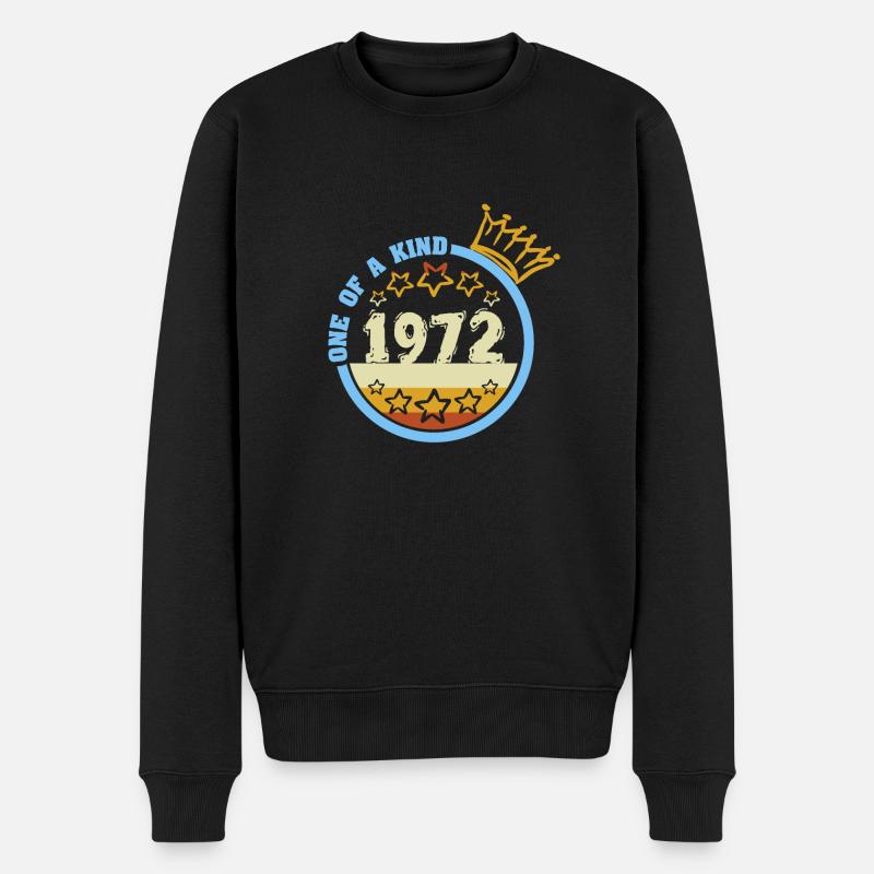 1972 - Männer Premium Bio Pullover - Schwarz