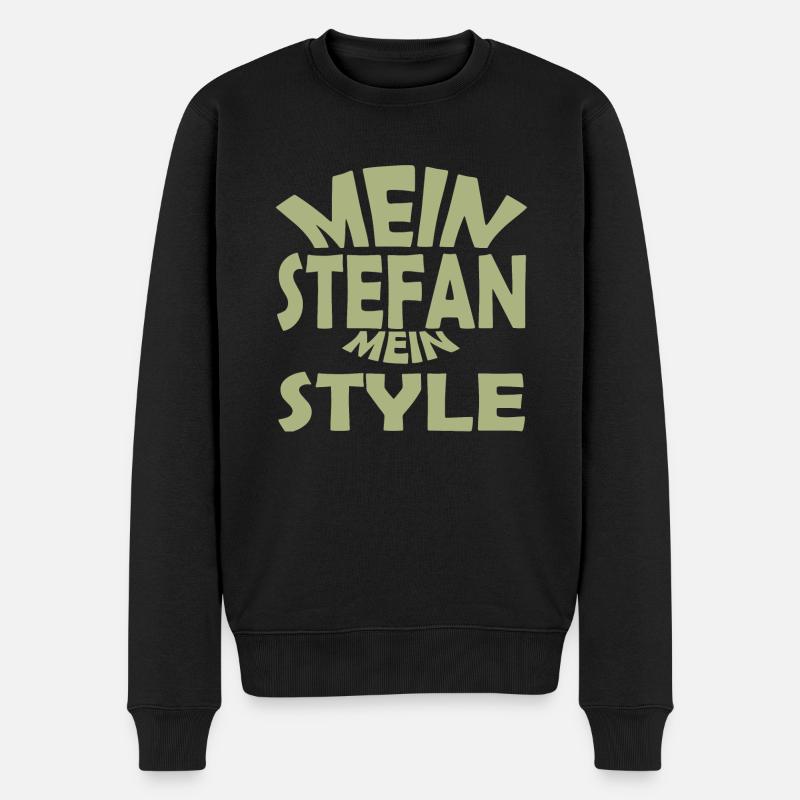 Stefan - Männer Premium Bio Pullover - Schwarz