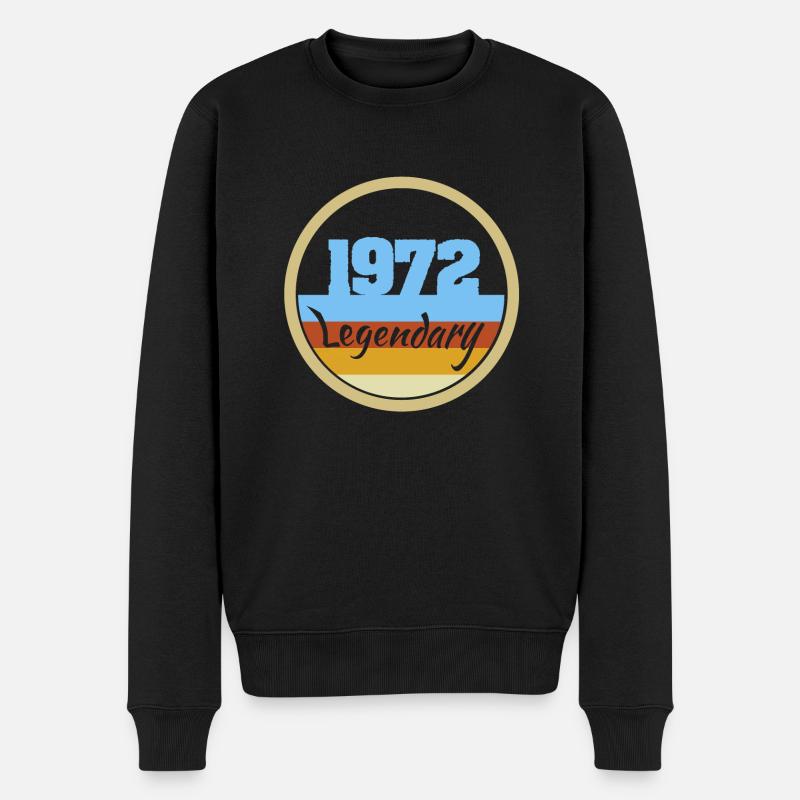 Legendary 1972 - Männer Premium Bio Pullover - Schwarz