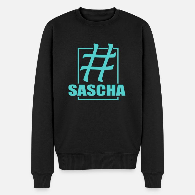 Sascha - Männer Premium Bio Pullover - Schwarz